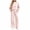 Pink, variant on LUVDA Women's 2 Piece Sets Sporty Contrast Trim Outfit Color Block Crew Neck Top Wide Leg Pants