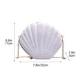 thumbnail image 3 of Sparkling Shell Clutch Evening Bag, Clutch Purse with Detachable Chain, Clutches Bag Handbag for Banquets Party (White), 3 of 8