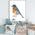 thumbnail image 2 of Designart 'Ancient Orange Bird' Traditional Framed Canvas Wall Art Print, 2 of 5