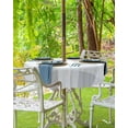 thumbnail image 3 of Outdoor Round Tablecloth with Umbrella Hole and Zipper, Grey Plaid Waterproof Table Cover, Spring Summer Farmhouse Buffalo Checkered Washable Patio Tablecloths for Party/Garden/Picnic, 60 inch, 3 of 6