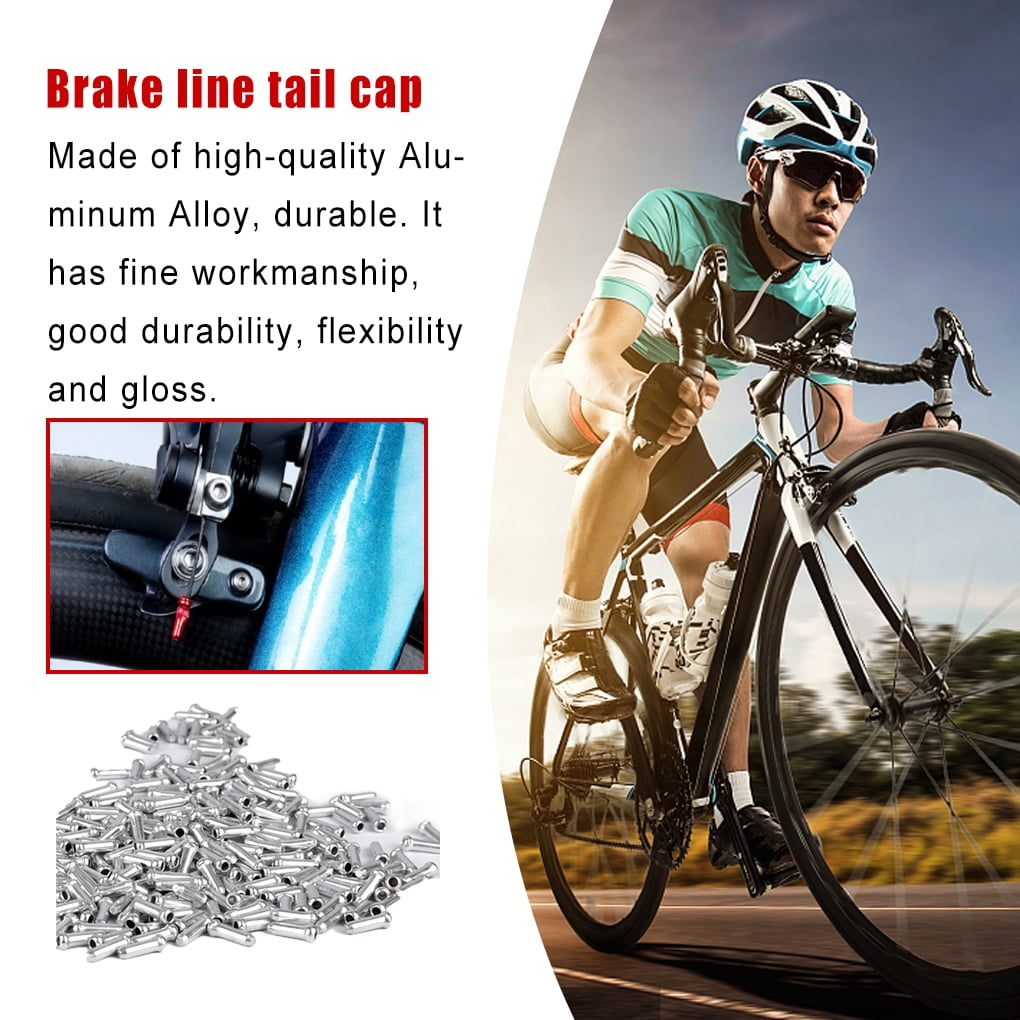Ruiboury Pack Of 50 Mountain Bike Brake Wires Aluminum Alloy Tail Caps Replacement Shifter Cable Protector Ends Cycling Green Green