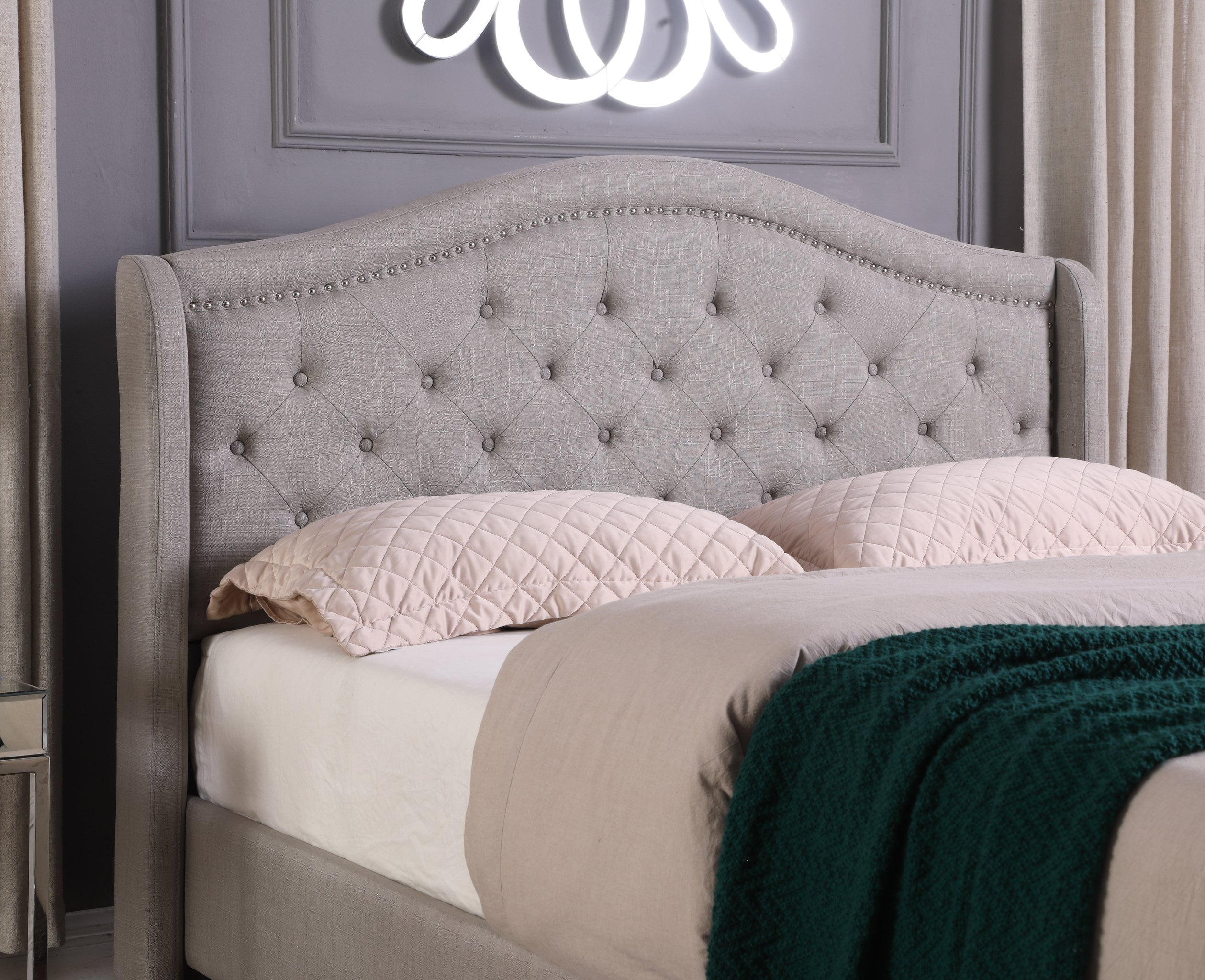 Gray bed with sale diamonds