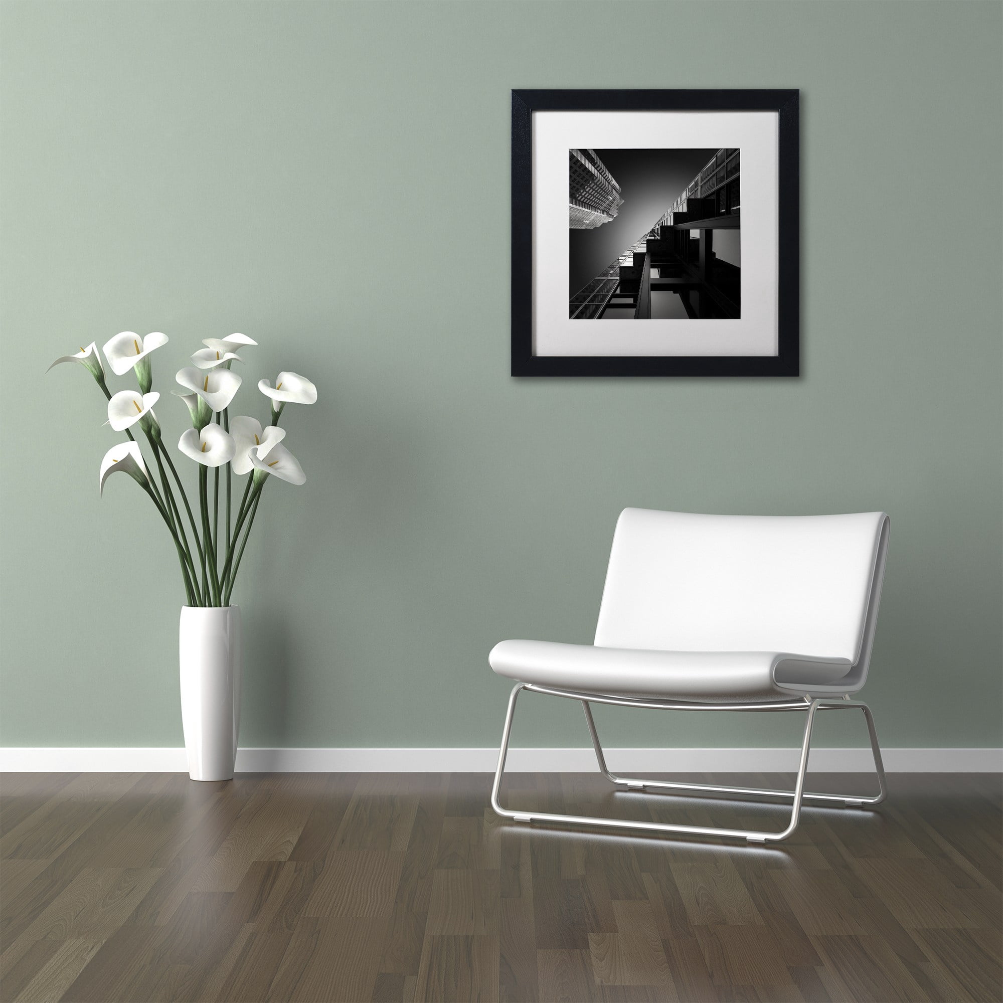 Trademark Fine Art "Six Steps" Canvas Art by Dave MacVicar, White Matte, Black Frame