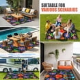 thumbnail image 4 of Mexican Flower Outdoor Rug for Patio/Deck/Porch, Non-Slip Large Area Rug 4 x 6 Ft, Abstract Colorful Floral Leaf Plant Indoor Outdoor Rugs Washable Area Rugs, Reversible Camping Rug Carpet Runner, 4 of 8