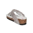 thumbnail image 3 of New Women Faux Fur Thong Faux Cork Platform Wedge Sandal - 17956 By Qupid, 3 of 6