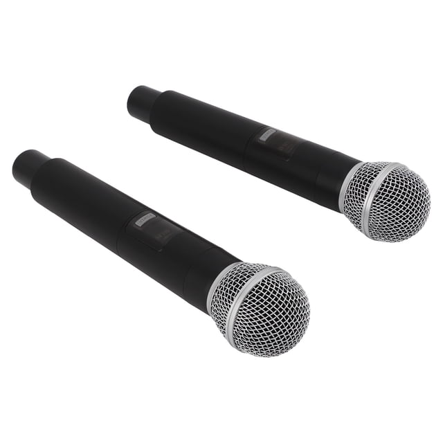 Micrófono Inalámbrico VHF, 2 Uds., Micrófono Inalámbrico Recargable Por USB Con Cancelación De Ruido HiFi, Plug And Play De Mano Para Computadoras