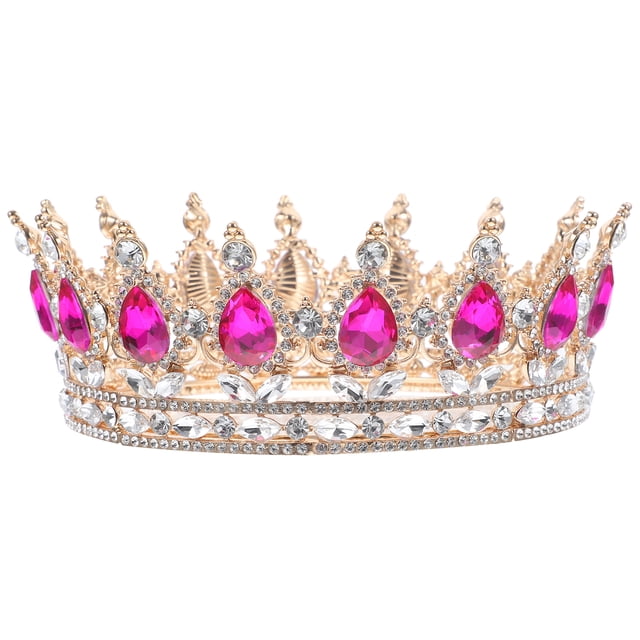 EeaseCA Rhinestones Crown Headband Bride Decorative Bride Crown Headdress for Birthday