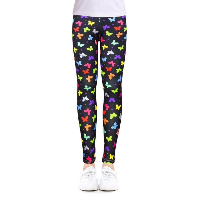 Leggings para niñas para ropa de viaje al aire libre, pantalones para niñas, ropa informal para estudiantes, impresión elegante y personalizable por computadora para 4-13 años Tan Jianjun unisex