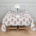 thumbnail image 3 of White Cow Scarf Pattern Square Tablecloth,Waterproof Square Table Cover,Wipeable Spillproof Washable Table Cover for Home Kitchen Party Decor 60"x60"(152x152cm), 3 of 6