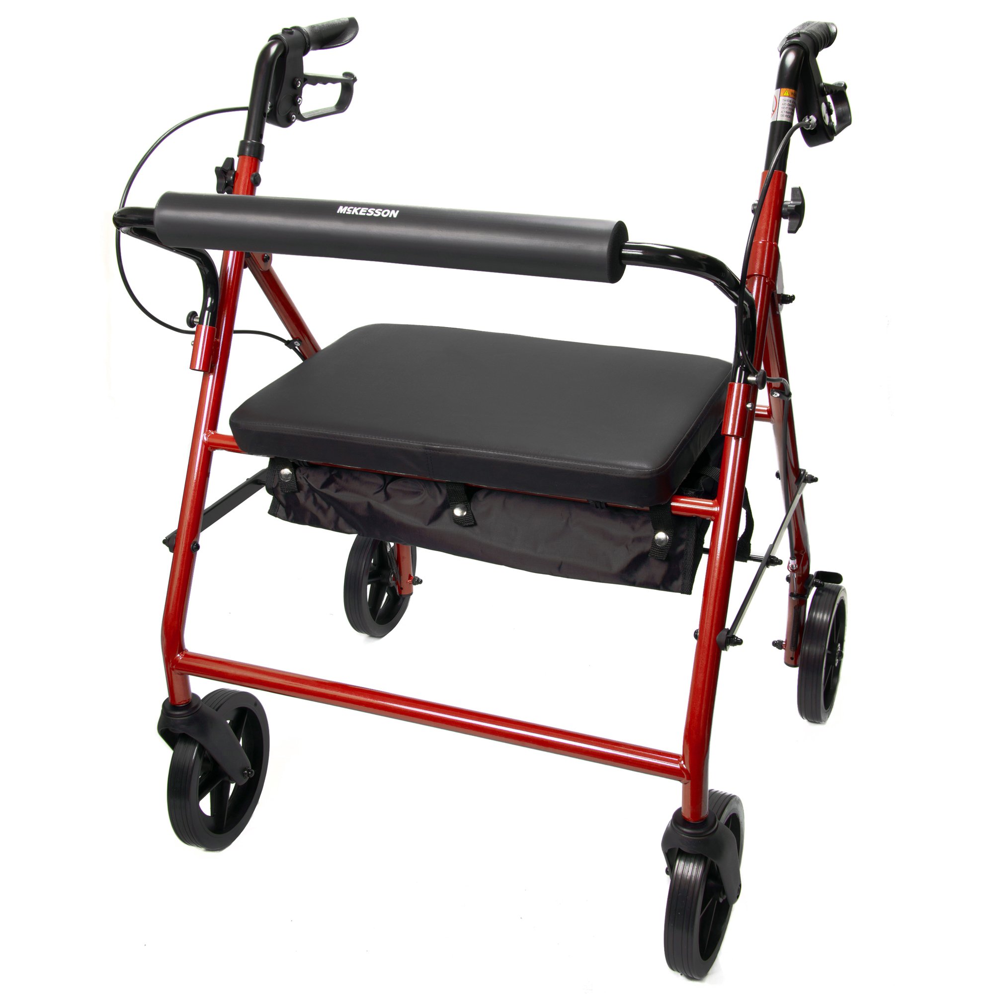 McKesson Bariatric Rollator Folding Steel 400 lbs. 34 to 39 Inch Handle