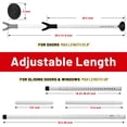 thumbnail image 4 of 2 Pack Adjustable Door Security Bar, Heavy Duty Sliding Door Security Bar and Door Stopper for Front Door, Patio and Apartment Use, Portable Door Jammer Bar for Home Safety and Travel Use, 4 of 7