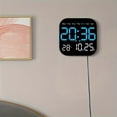 thumbnail image 2 of Digital Smart Wall Clock with LED Display Temperature Week Calendar Remote Control Home Office Decor Gift, 2 of 14