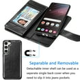 thumbnail image 3 of Galaxy S23 2023 Case, Flip/Folio Cover Wallet Magnetic Closure Card Slots Cash Holder Stand Kickstand TPU Bumper Shockproof Protective Case for Samsung Galaxy S23 -Black, 3 of 6