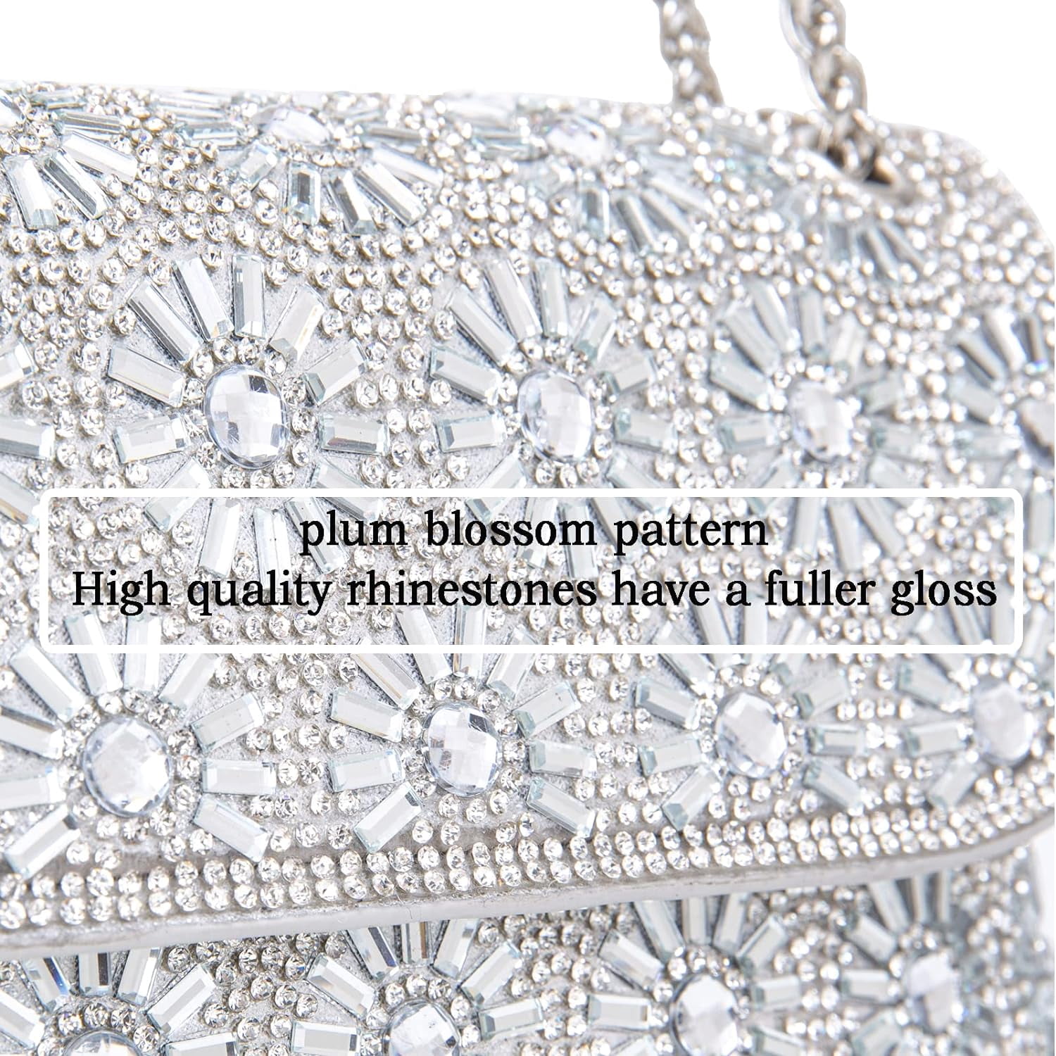 Shoulder Bags Crossbody Bag Purses Handbags Crystals Rhinestone Evening Bag for Women Clutch Purse with Chain