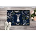 thumbnail image 2 of Carolines Treasures BB5087JMAT 24 x 36 in. Blue Flowers Italian Greyhound Indoor or Outdoor Mat, 2 of 4