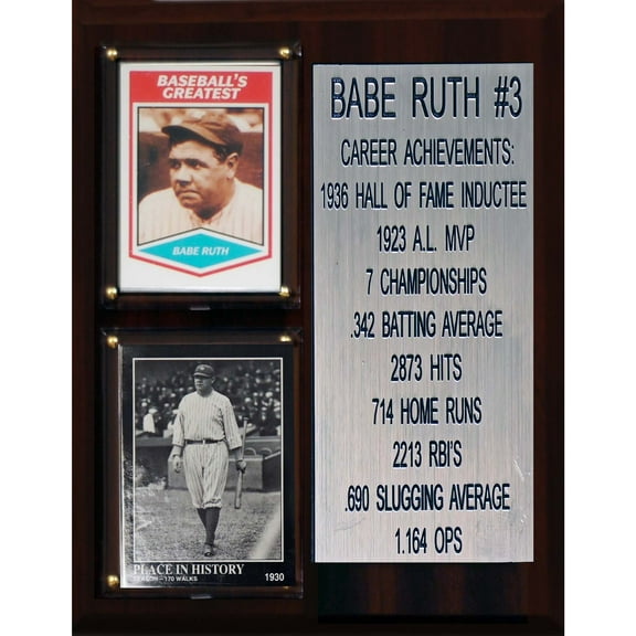 Babe Ruth Yankees 8'' x 10'' Plaque