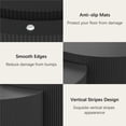 thumbnail image 4 of Round Black Coffee Table Set of 2, Modern Wooden Nesting Tables for Living Room, No Assembly Required, Accent Furniture for Bedroom, Balcony, Office, 4 of 7