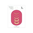 thumbnail image 2 of Time and Tru Goldtone Initial Ring Set, 5 Piece, Size 7, Initial K, 2 of 4