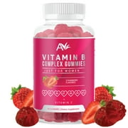 Avilana Vitamin B Complex Just for Women Vegan Gummies with Vitamin B12, B7 (Biotin), B6, B3 (Niacin), B5, B6, B8, B9 (Folate)s