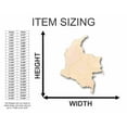 thumbnail image 2 of Unfinished Wood Colombia Shape - Country - Craft - up to 46" DIY 24" / 1/4", 2 of 3