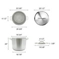 thumbnail image 2 of Excellante 100 quart 18/8 Steel stock pot w/ lid, comes in each, 2 of 2