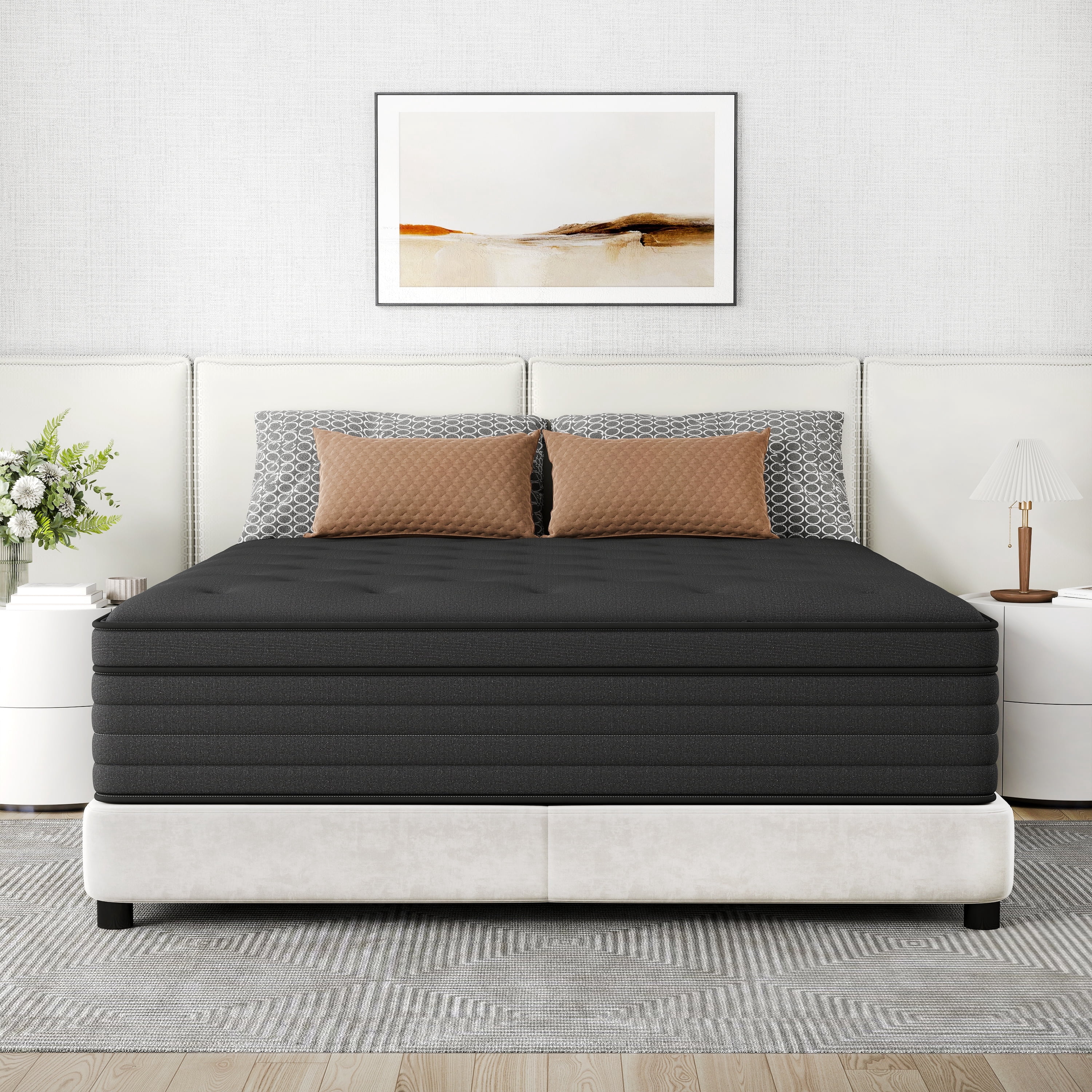 IGUANNA 8 inch Twin Hybrid Mattress CertiPUR-US Certified Memory Foam Pocket Spring Mattress Medium Firm in a Box，Adult