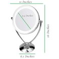 thumbnail image 3 of Ovente LED Lighted Tabletop Makeup Mirror 9.5 inch 1X 10X Magnifier Dimmable 360 Adjustable Double Sided Acrylic Edge Battery USB Operated Bedroom Vanity Lamp Professional Polished Chrome MLT45CH1X10X, 3 of 9
