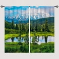 thumbnail image 4 of Purple Gold Marble Valances Set for Kitchen, Purple Grey Gold Abstract Marble Texture Modern Luxury Home Decor Rod Pocket Window Drapes for Living Room Dining Room Office 52x18 Inch + 27x36 Inch X 2, 4 of 6