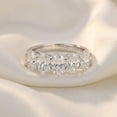 thumbnail image 2 of Pompeii 3Ct Oval Shape Diamond Five Stone Wedding Ring 14k Gold Lab Grown (F/G,VS1-VS2), 2 of 6
