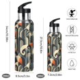 thumbnail image 2 of Yayeee 20oz Insulated Water Bottle Double Wall Stainless Steel with Flip Straw Lid, Art Leaves Pattern, 2 of 7