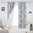 thumbnail image 3 of Hokiten Blue Coastal Christmas Blackout Curtains | Light Blocking Print Window Curtains, Xmas Snowman Shell Starfish Thermal Insulated Window Drapes for Living Room Kitchen (2 Panels, 104"W x 63"L), 3 of 7