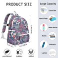 thumbnail image 6 of Pioneer Flower Backpack for School,Cute School Bag,Schoolbag with Adjustable Shoulder Straps & Padded Back,13.4"x11"x4.7", 6 of 6