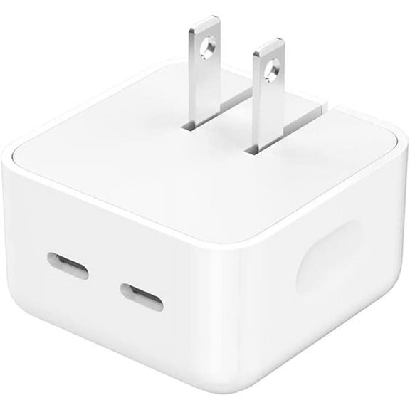 Cargador Rápido Innotech para iPhone 14/13/12 Adaptador de Corriente Compacto con Puerto USB-C Dual Plegable 35 W