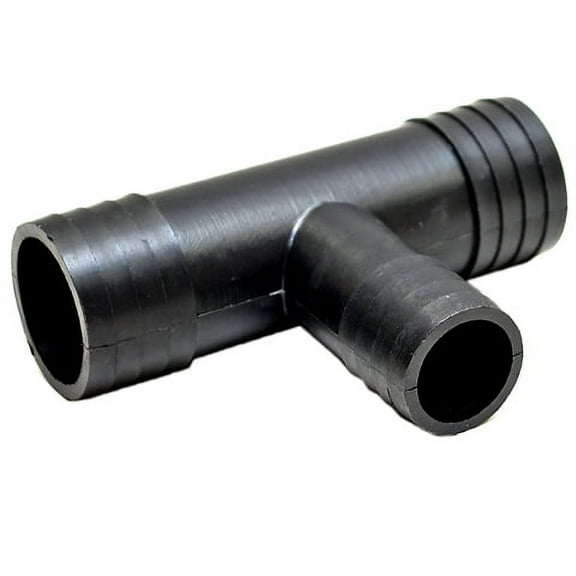 Lund Boat Tee Fitting 1984360 | 1 1/2 x 1 1/8 Inch Black Plastic