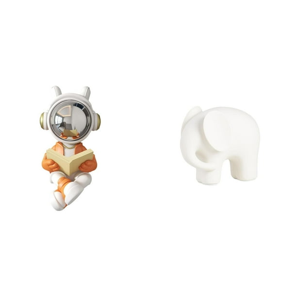 Estatua de astronauta,Estatua de astronauta,figura espacial,adorno,Figura decorativa de resina para escritorio,escultura decorativa para el hogar,Figura de elefante,Figura decorativa de