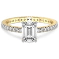 thumbnail image 3 of 5 Carat IGI Certified Emerald Shape Lab Grown Diamond Engagement Ring | 14K Yellow Gold | Claire Full Eternity Diamond Ring | FG-VS1-VS2 Quality Friendly Diamonds, 3 of 4