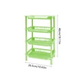 thumbnail image 3 of 4-Tier Plastic Shelf for Storage, Shelving Unit Storage Rack Organizer Utility Shelf for Kitchen Office Garage Pantry Laundry Organization, Storage Rack for Pantry Closet, 3 of 6
