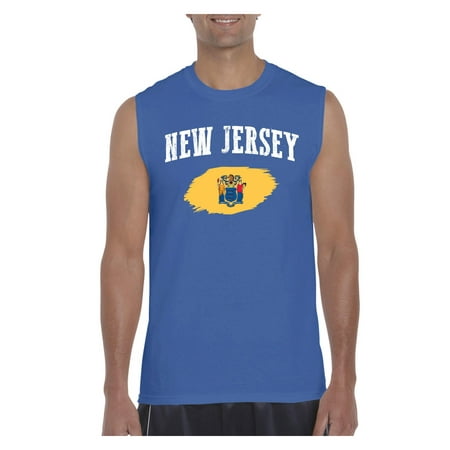 Mens New Jersey Flag Ultra Cotton Sleeveless T-Shirt