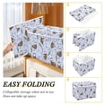 thumbnail image 2 of Yayeee Collapsible Cube Storage Bin with Lid Fabric Closet Decorative Basket with Handles, Purple Otters Pattern, 2 of 7