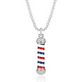 thumbnail image 1 of Rhinestone Barber Shop Light Pendant Necklace with 24 Inches Rolo Chain, 1 of 5