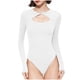 thumbnail image 1 of Body moldeador de manga larga para mujer, versátil, de color sólido, a la moda, ajustado, con cortes, ropa moldeadora para mujer, 1 of 6