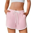 thumbnail image 1 of FAIWAD Athletic Shorts for Women Elastic Waist Drawstring Quick Dry Sweat Shorts Summer Workout Pockets Shorts, 1 of 5
