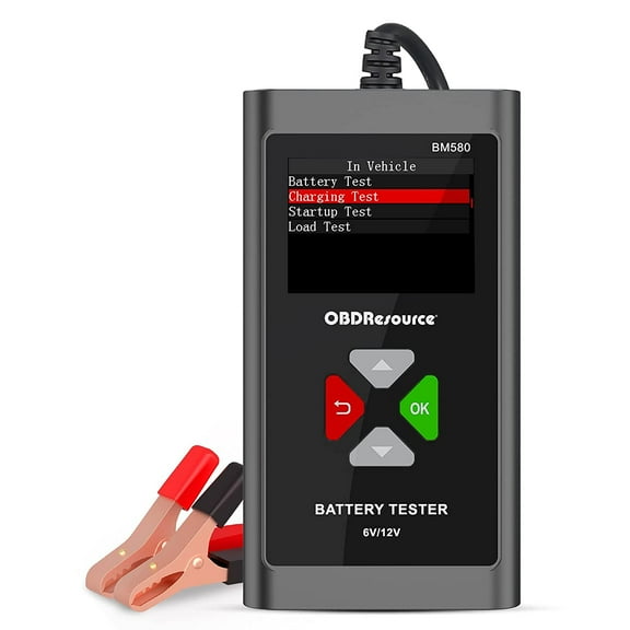 OBDMONSTER Car Battery Checker Tester 6V/12V,Battery Load Charging Cranking Analyzer,SOH, SOC, CCA Test,Print Data Steps