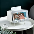 thumbnail image 2 of Desktop Tissue Holder Decorative Tissue Box Phone Holder 2 in 1 for Office Home, 2 of 11
