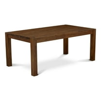 Pemberly Row Contemporary Rectangular Wood Dining Table in Walnut
