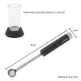 thumbnail image 7 of Portable Electric Ultrasonic Drink Frother - Battery Operated Handheld Beer Foam Maker Machine w/ Stainless Steel Wand, 4.93 oz Glass - For Coffee, Milk, Cappuccino Latte - NutriChef PKBRFM32 (Black), 7 of 7