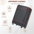 thumbnail image 6 of 28" Expandable Lightweight Suitcase,Hardshell Luggage with TSA lock and Spinner Wheels,Single Vintage Luggage,Black, 6 of 7