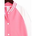 thumbnail image 3 of Magical Sheep Tracksuit baseball jacket set Christmas girls pink regular fit Cozy Varsity Jacket & Joggers Set with Letter Print cute plain funny Christmas crew 3 to 10 years old, 3 of 14