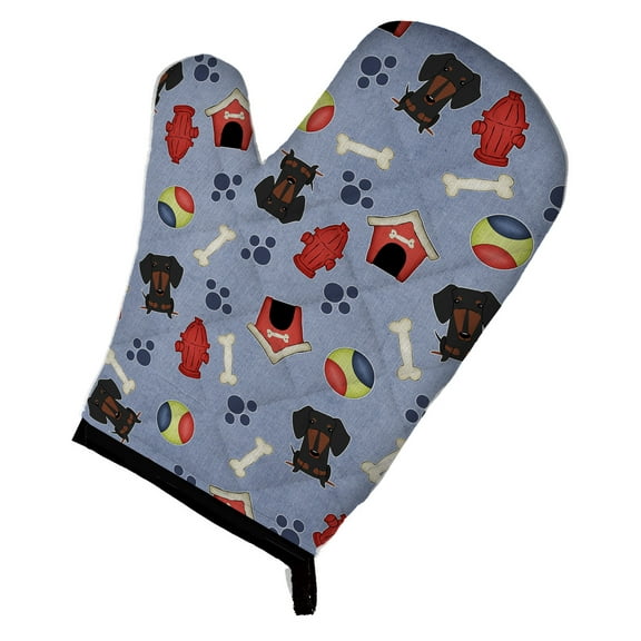 Dog House Collection Dachshund Black Tan Oven Mitt