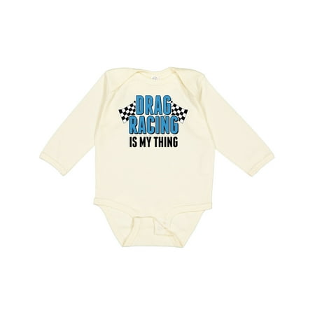 

Inktastic Drag Racing is My Thing with Flags Gift Baby Boy or Baby Girl Long Sleeve Bodysuit